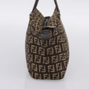 FENDI Zucchino Canvas Hand Bag Brown Auth 203176-4