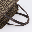 FENDI Zucchino Canvas Hand Bag Brown Auth 203176-7