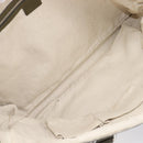 GUCCI Business Bag Leather 2way Khaki Silver 322957 Auth 203179A-11