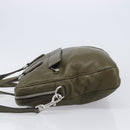 GUCCI Business Bag Leather 2way Khaki Silver 322957 Auth 203179A-4