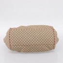 GUCCI Diamante Hand Bag Canvas 2way Beige Gold 223974 Auth 203180-11