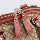 GUCCI Diamante Hand Bag Canvas 2way Beige Gold 223974 Auth 203180-17