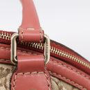GUCCI Diamante Hand Bag Canvas 2way Beige Gold 223974 Auth 203180-26