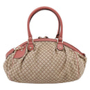 GUCCI Diamante Hand Bag Canvas 2way Beige Gold 223974 Auth 203180-3
