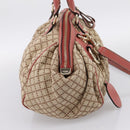 GUCCI Diamante Hand Bag Canvas 2way Beige Gold 223974 Auth 203180-4
