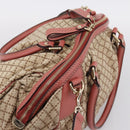 GUCCI Diamante Hand Bag Canvas 2way Beige Gold 223974 Auth 203180-6