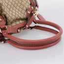 GUCCI Diamante Hand Bag Canvas 2way Beige Gold 223974 Auth 203180-7