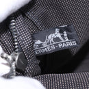 HERMES Her LinePM Hand Bag Canvas Gray Silver Auth 203181A-17