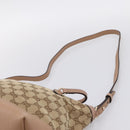 GUCCI GG Canvas Hand Bag 2way Beige Gold 353120 Auth 203182A-10