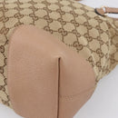 GUCCI GG Canvas Hand Bag 2way Beige Gold 353120 Auth 203182A-12