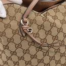 GUCCI GG Canvas Hand Bag 2way Beige Gold 353120 Auth 203182A-16