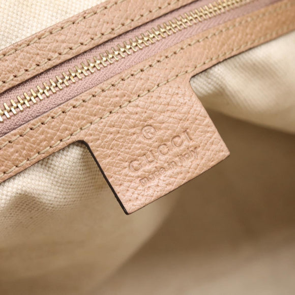 GUCCI GG Canvas Hand Bag 2way Beige Gold 353120 Auth 203182A
