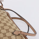 GUCCI GG Canvas Hand Bag 2way Beige Gold 353120 Auth 203182A-8