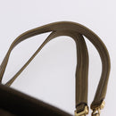 CARTIER Shoulder Bag Suede Green Gold Auth 203184V-10
