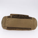 CARTIER Shoulder Bag Suede Green Gold Auth 203184V-11