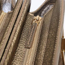 CARTIER Shoulder Bag Suede Green Gold Auth 203184V-22