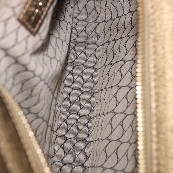 CARTIER Shoulder Bag Suede Green Gold Auth 203184V