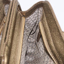 CARTIER Shoulder Bag Suede Green Gold Auth 203184V-26