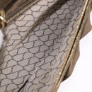 CARTIER Shoulder Bag Suede Green Gold Auth 203184V-34