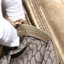 CARTIER Shoulder Bag Suede Green Gold Auth 203184V-35