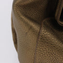 CARTIER Shoulder Bag Suede Green Gold Auth 203184V-6