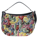Christian Dior Saddle Bag Jacquard 2way Kenny Schaaf Multicolor Auth 203185SAM-2