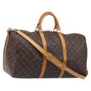 LOUIS VUITTON Monogram Keepall Bandouliere 50 Boston Bag M41416 LV Auth 203189V-1