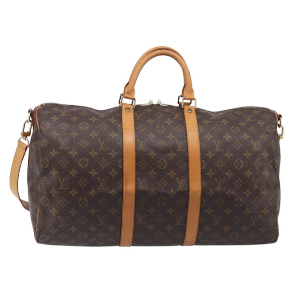 LOUIS VUITTON Monogram Keepall Bandouliere 50 Boston Bag M41416 LV Auth 203189V
