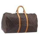 LOUIS VUITTON Monogram Keepall 55 Boston Bag M41424 LV Auth 203190V-1
