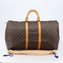 LOUIS VUITTON Monogram Keepall 55 Boston Bag M41424 LV Auth 203190V-12