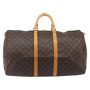 LOUIS VUITTON Monogram Keepall 55 Boston Bag M41424 LV Auth 203190V-2