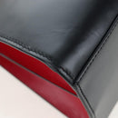 GUCCI Bamboo Sherry Line Hand Bag Leather 2way Black Gold 453764 Auth 203194V-15
