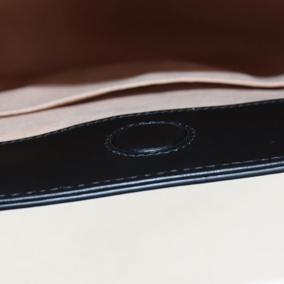 GUCCI Bamboo Sherry Line Hand Bag Leather 2way Black Gold 453764 Auth 203194V