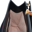 GUCCI Bamboo Sherry Line Hand Bag Leather 2way Black Gold 453764 Auth 203194V-28