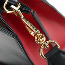 GUCCI Bamboo Sherry Line Hand Bag Leather 2way Black Gold 453764 Auth 203194V-32