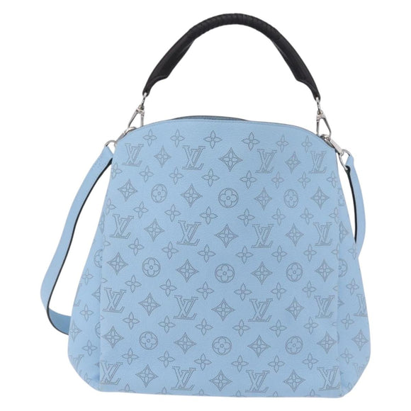 LOUIS VUITTON Monogram Mahina Babylone PM Bag Ice blue M50907 LV Auth 203195V