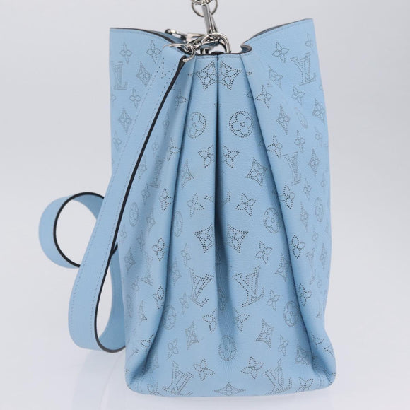 LOUIS VUITTON Monogram Mahina Babylone PM Bag Ice blue M50907 LV Auth 203195V