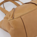 CELINE Shoulder Bag Leather Beige Gold Auth 203198A-11