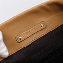 CELINE Shoulder Bag Leather Beige Gold Auth 203198A-15