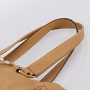 CELINE Shoulder Bag Leather Beige Gold Auth 203198A-8