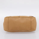 CELINE Shoulder Bag Leather Beige Gold Auth 203198A-9
