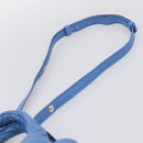 PRADA Hand Bag Leather 2way Blue Silver Auth 203202SAM-10