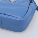 PRADA Hand Bag Leather 2way Blue Silver Auth 203202SAM-12