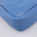 PRADA Hand Bag Leather 2way Blue Silver Auth 203202SAM-13