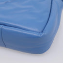 PRADA Hand Bag Leather 2way Blue Silver Auth 203202SAM-14
