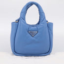 PRADA Hand Bag Leather 2way Blue Silver Auth 203202SAM-25