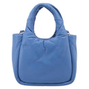 PRADA Hand Bag Leather 2way Blue Silver Auth 203202SAM-3