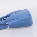 PRADA Hand Bag Leather 2way Blue Silver Auth 203202SAM-4