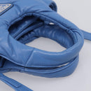 PRADA Hand Bag Leather 2way Blue Silver Auth 203202SAM-7