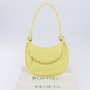 BOTTEGA VENETA INTRECCIATO Shoulder Bag Leather Yellow Gold Auth 203203V-12